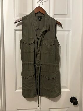 Mossimo Supply Co. Olive Green Sleeveless Utility Vest
